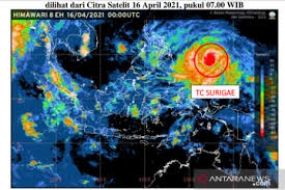 BMKG a déclaré que le cyclone Surigae n&#039;avait eu aucun impact sur la météo à Jabodetabek