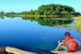 Le lac Semayang à Kalimantan oriental.