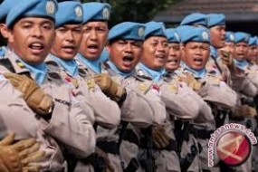 Die indonesische Polizei entsandte  wieder  die Friedenstruppen  nach Afrika