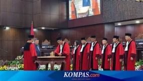 Verfassungsrichter Suhartoyo wurde offiziell zum Obersten Richter des Verfassungsgerichts . ernannt.