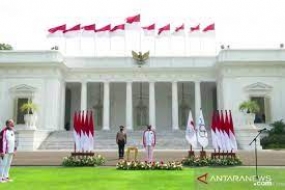 Indonesischer Präsident  wohnt  der Entsendung der indonesischen  Athleten für die Olympiade  in Tokio bei