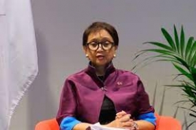 Die  indonesische Außenministerin   hob den Missbrauch von Technologie beim kriminellen Menschenhandel hervor