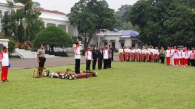 Prӓsident weihte das indonesische Kontingent für Sea Games ein