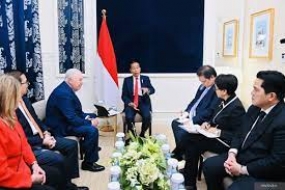 Indonesiens Präsident empfängt  den Chef  von Freeport McMoRan in Washington DC, den USA