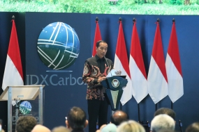 Präsident Joko Widodo hat die indonesische Kohlenstoffbörse offiziell ins Leben gerufen