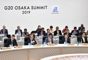 Präsident Jokowi bei der Teilnahme an der III. Sitzung des G20-Gipfels in Osaka, Japan, am Samstag (29./6.).