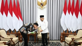 Der gewählte Vizepräsident Indonesiens besucht Vizepräsident Ma&#039;ruf Amin