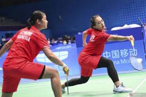 Die Leistung vom indonsischen Damendoppelpaar  bei der Badmintonmeisterschaft  „Orleans Masters 2024“