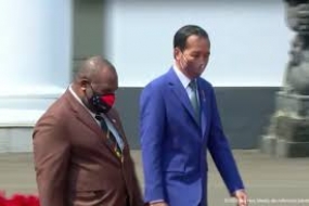 Präsident Joko Widodo empfing   den Besuch des papua-neuguinischen Premierminister  James Marape