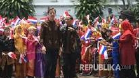 Prӓsident Joko Widodo empfing den niederlӓndischen Premierminister Mark Rutte in Bogor, Westjava