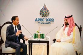 Das Treffen zwischen  Indonesiens Präsidenten und  dem Präsidenten der vereinigten arabischen Emiraten