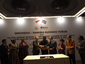 Indonesien und Namibia stärken Wirtschaftszusammenarbeit.