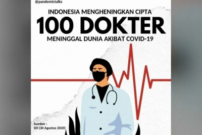 Präsident Joko Widodo spricht dem Tod von 100 Mitarbeitern des medizinischen Diensts sein Beileid aus