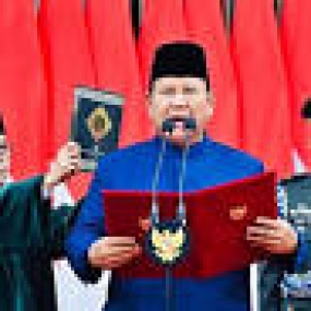 Indonesiens Präsident , Prabowo Subianto, glaubt, dass Indonesien die Selbstversorgung von Nahrungsmittel erreichen kann