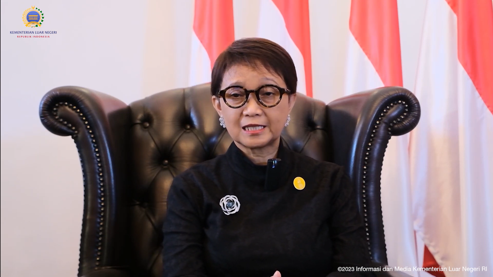 Menteri Luar Negeri RI, Retno Marsudi menyampaikan siaran pers tentang KTT G77, Sabtu (16/9/2023). (Foto: Tangkapan layar YouTube Kemlu RI) (Foto: Voice of Indonesia)