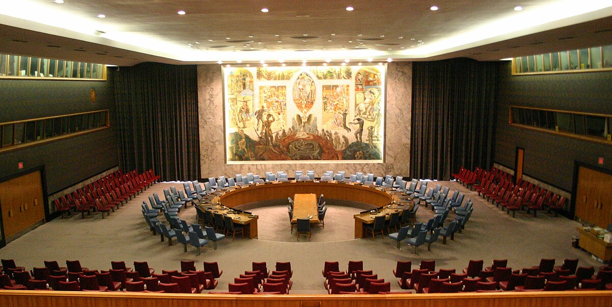 Ruang utama Dewan Keamanan PBB di New York, Amerika Serikat. (Foto: Wikimedia Commons/Patrick Gruban)