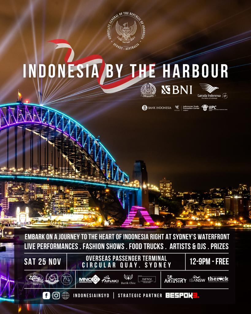 Poster Indonesia at the Harbour 2023. (Sumber: KJRI Sydney)