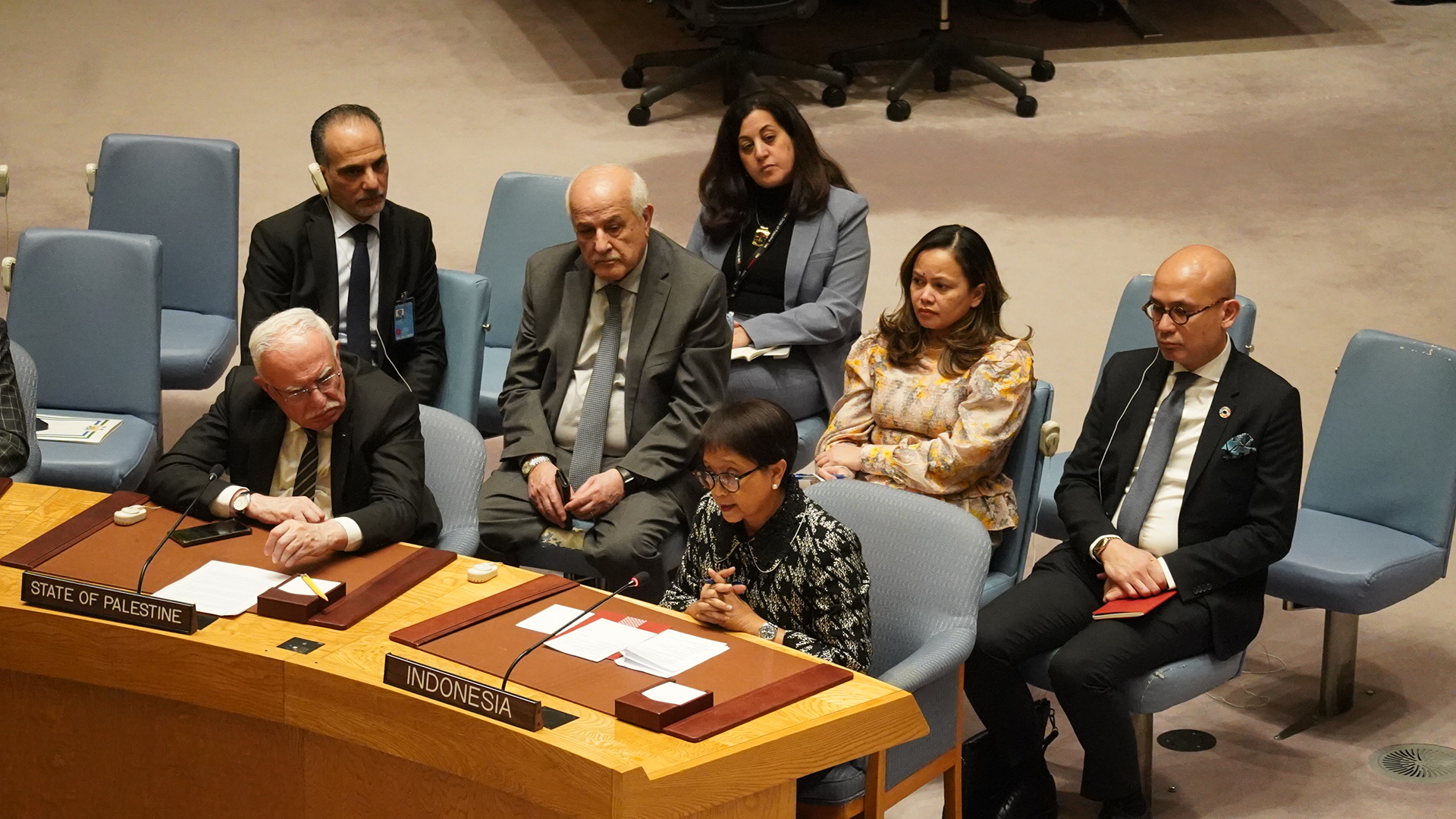 Menteri Luar Negeri RI Retno Marsudi saat menghadiri Debat Terbuka DK PBB pada Selasa (23/1/2024) di NY