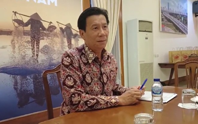 Dubes Vietnam untuk Indonesia Ta Van Thong menyampaikan komitmen negaranya untuk meningkatkan potensi wisata halal di Vietnam untuk menjaring lebih banyak wisatawan asal Indonesia, di Jakarta, Kamis (4/1/2024). (Foto: RRI Voice of Indonesia)