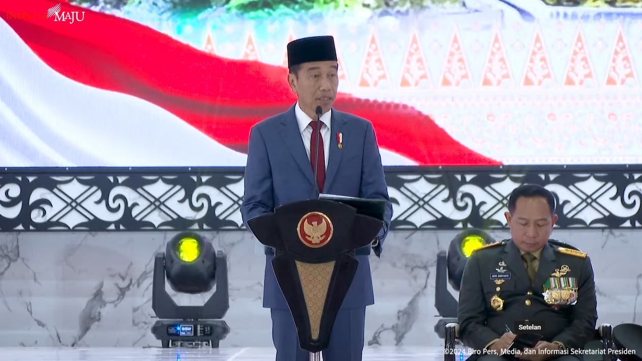 Presiden Jokowi pada Acara Rapim TNI dan Polri Tahun 2024, Jakarta, 28 Februari 2024