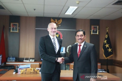 Kepala BNPT Komjen Pol Suhardi Alius menerima kunjungan Wakil Presiden BKA Jerman Michael Kretschmer di Jakarta, Senin (1/7/2019).