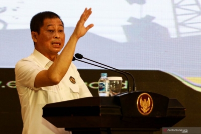 Menteri Energi dan Sumber Daya Mineral (ESDM) Ignasius Jonan memberikan paparan dalam Seminar Nasional BPK 2019 di Gedung BPK, Jakarta, Senin (22/7/2019). Seminar tersebut mengangkat tema &quot;Memetakan Makna Risiko Bisnis dan Risiko Kerugian Negara di Bidang Migas&quot;.