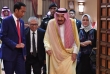 Presiden Jokowi saat diterima Raja Salman di Istana Pribadi Raja (Al-Qasr Al-Khas), Minggu (14/4). 