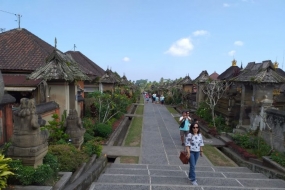 Suasana di Desa Penglipuran, Kabupaten Bangli, Bali.