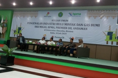 kuliah umum Pengenalan Industri Hulu Migas di Universitas Almuslim