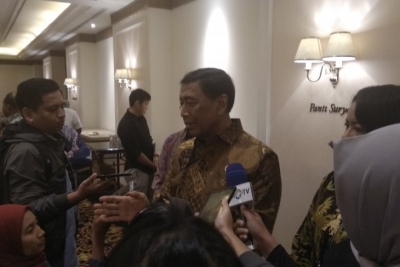 Menko Polhukam Wiranto di Jakarta, Selasa