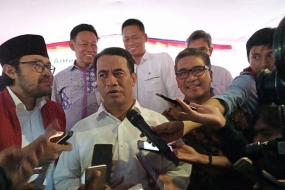 Menteri Pertanian Andi Amran Sulaiman saat memberikan keterangan kepada awak media. 