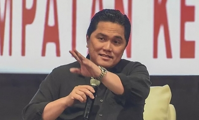 Menteri BUMN Erick Thohir. ANTARA FOTO/Akbar Nugroho Gumay/hp.