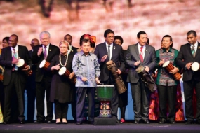 Wakil Presiden Jusuf Kalla secara resmi membuka Indonesia-Africa Forum (IAF) di Bali Nusa Dua Convention Center, Bali, Selasa. (Biro Pers Setwapres