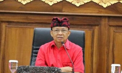 Gubernur Bali Wayan Koster saat memberikan keterangan terkait pelaksanaan Pesta Kesenian Bali ke-41 Tahun 2019 
