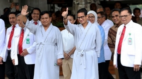 Bakal Capres dan Cawapres   Prabowo Subianto-Sandiaga Uno  jalani tes kesehatan