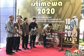 Suasana pembukaan Pameran Jogja Istimewa 2020 di Jakarta, Selasa (10/3/2020). ANTARA/ Sella Panduarsa Gareta.