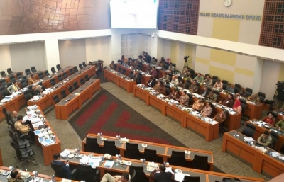 Suasana Rapat Kerja Badan Anggaran di DPR, Jakarta, Selasa (11/6/2019 ). 