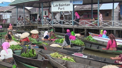 Pasar Terapung Lok Baintan, Banjarmasin, Kalimantan Selatan