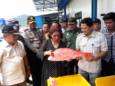 Menteri Susi Pudjiastuti Tinjau Pembangunan Pelabuhan SKPT Natuna