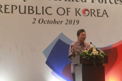 Duta Besar Korea Selatan untuk Indonesia Kim Chang-beom di acara Hari Nasional Korea 2/10/2019