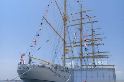 KRI Bima Suci bersandar di Pelabuhan Benoa, Bali, Rabu. ANTARA