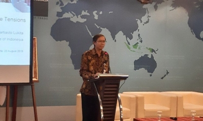 Kepala Badan Pengkajian dan Pengembangan Perdagangan Kemendag, Kasan saat membuka acara &quot;Policy Dialogis on Trade and Investment Integration&quot; di Jakarta, Selasa (20/8/2019).