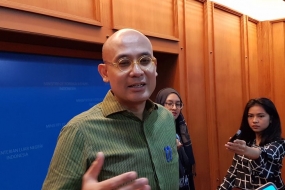 uru Bicara Kemlu RI Arrmanatha Nasir menyampaikan press briefing di Jakarta, Kamis (16/5/2019)