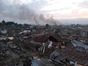 Tsunami Terjang Pantai Palu, Penangan Darurat Terus Dilakukan