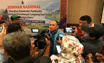 Ketua Asita Sumut, Solahuddin Nasution. (ANTARA/Evalisa Siregar)