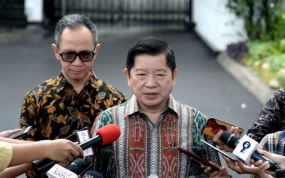 Menteri Perencanaan Pembangunan Nasional/Kepala Bappenas Suharso Monoarfa dalam keterangan pers usai mendampingi Presiden Jokowi dalam pertemuan itu mengatakan Korsel berminat terlibat dalam pembangunan ibu kota baru RI. (Biro Pers Istana)