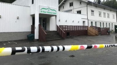 Masjid Al-Noor di Baerum, Norwegia yang menjadi lokasi teror penembakan.