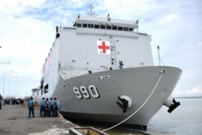 TNI  Berangkatkan Kapal Rumah Sakit Ke Lombok