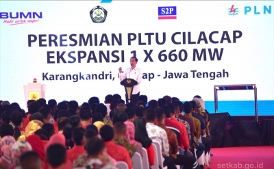 Presiden RI Resmikan Pengoperasian PLTU Cilacap 660 Megawatt