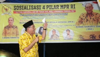 MPR RI Sosialisasikan Empat Pilar Lewat Pertunjukan Wayang Kulit